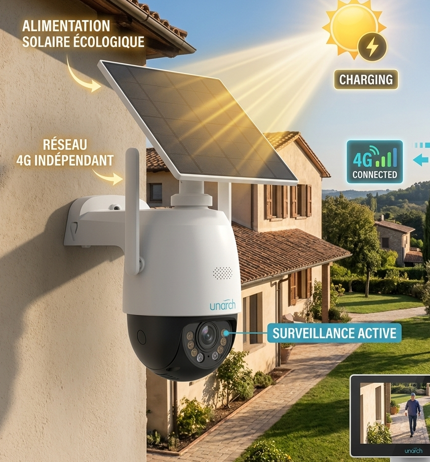 Caméra UNV 4G Solaire 3MP Color – Image 2